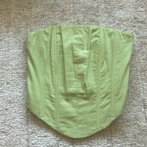 LIME GREEN corset top, brand new with tags